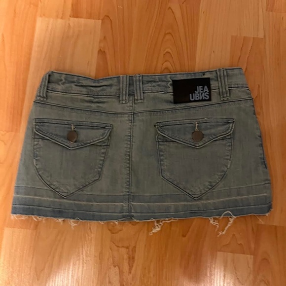 Urban Outfitters Jean Cut-off Mini Skirt - Picture 1 of 3